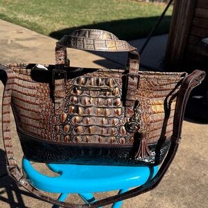 Gorgeous Fall Brahmin Mini Asher/ Arno Tassled Satchel Convertible Purse